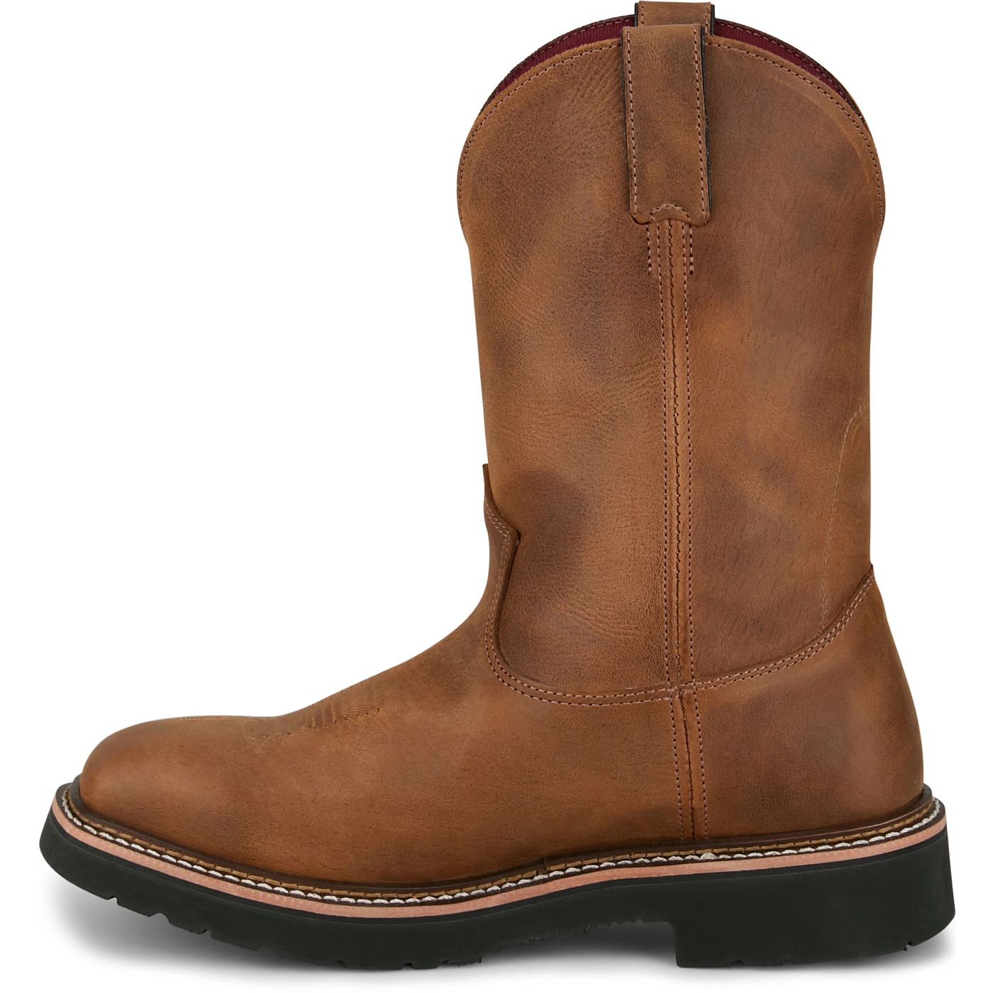 Justin Work Men's Ames 11" Waterproof Boot - Walnut Brown (HL4224) - View 8