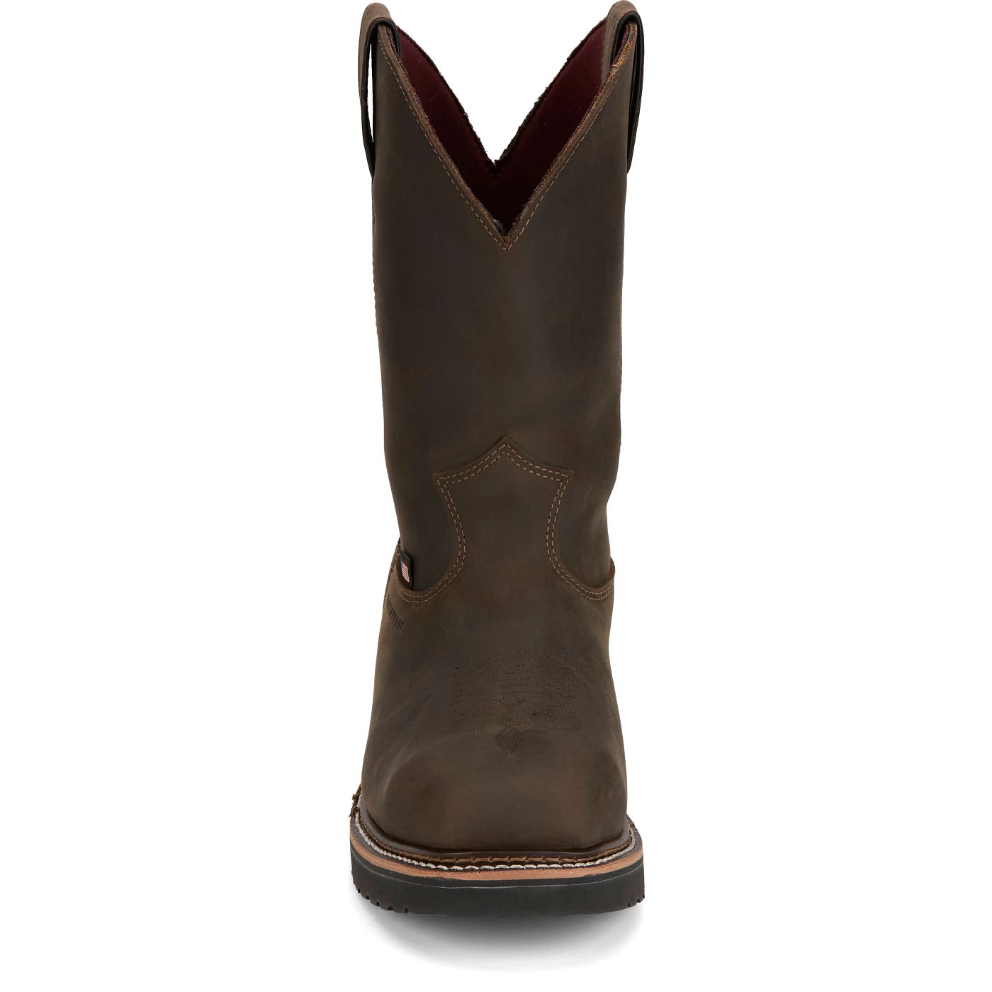 Justin Work Men's Billings 11" Steel Toe Waterproof Boot - Hickory Brown (HL4235) - View 7