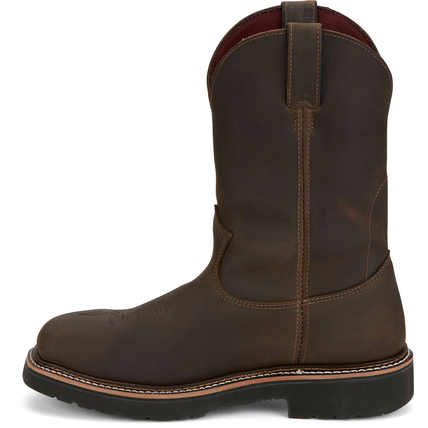 Justin Work Men's Billings 11" Steel Toe Waterproof Boot - Hickory Brown (HL4235) - View 8