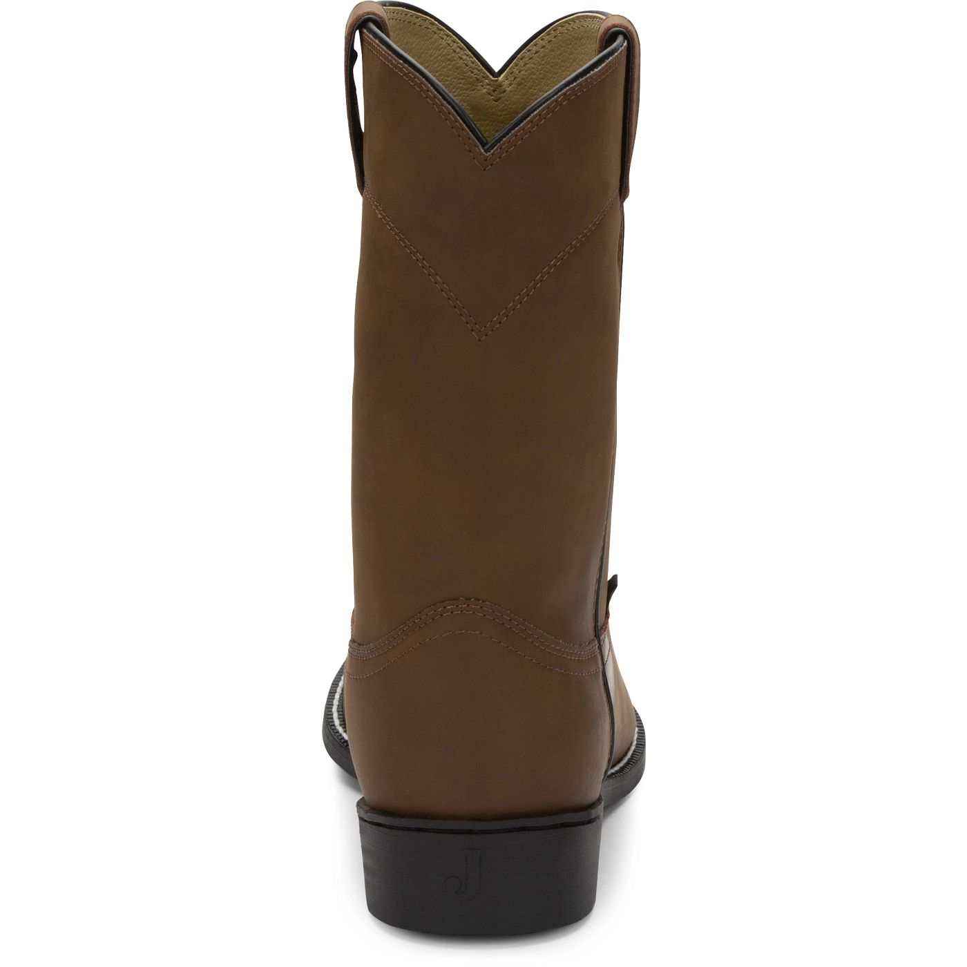 Justin Boots Men's Temple 10" Roper Western Boot - Clay Brown (JB3001) - View 5