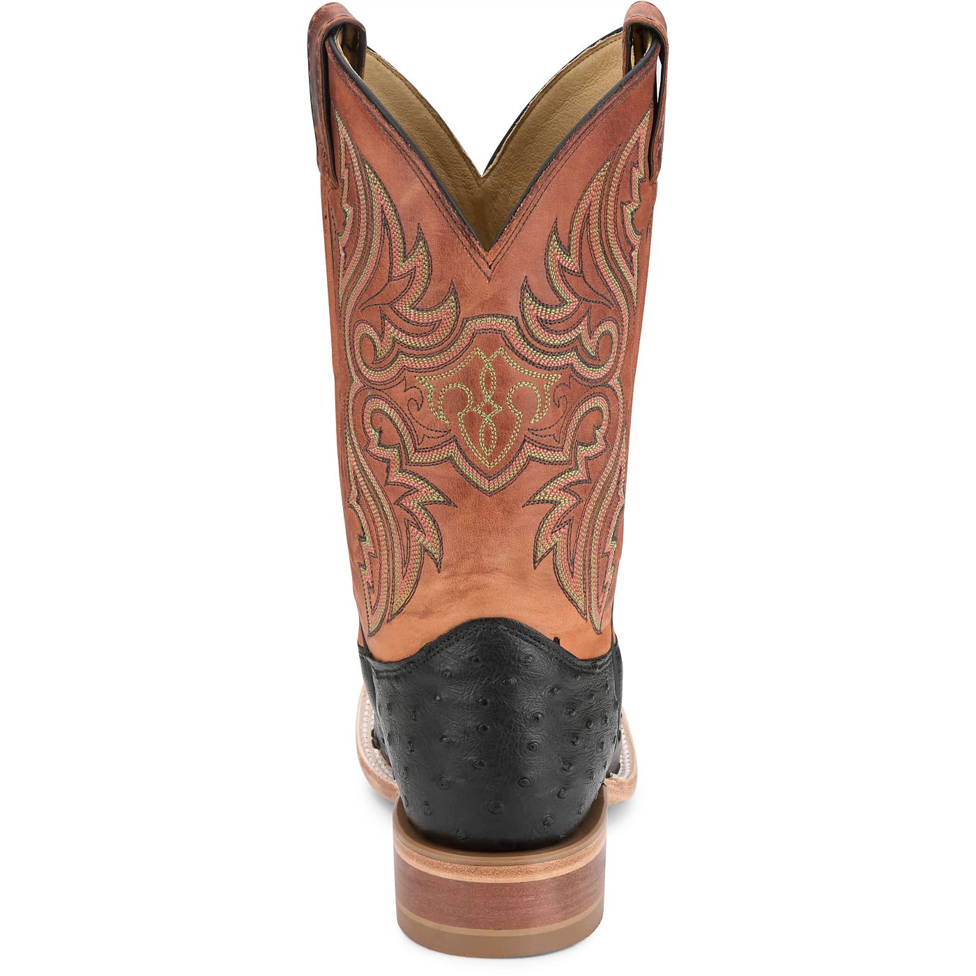 Justin Boots Men's Moseley 11" Full Quill Ostrich Western Boot - Shadow Black (JE5173) - View 5