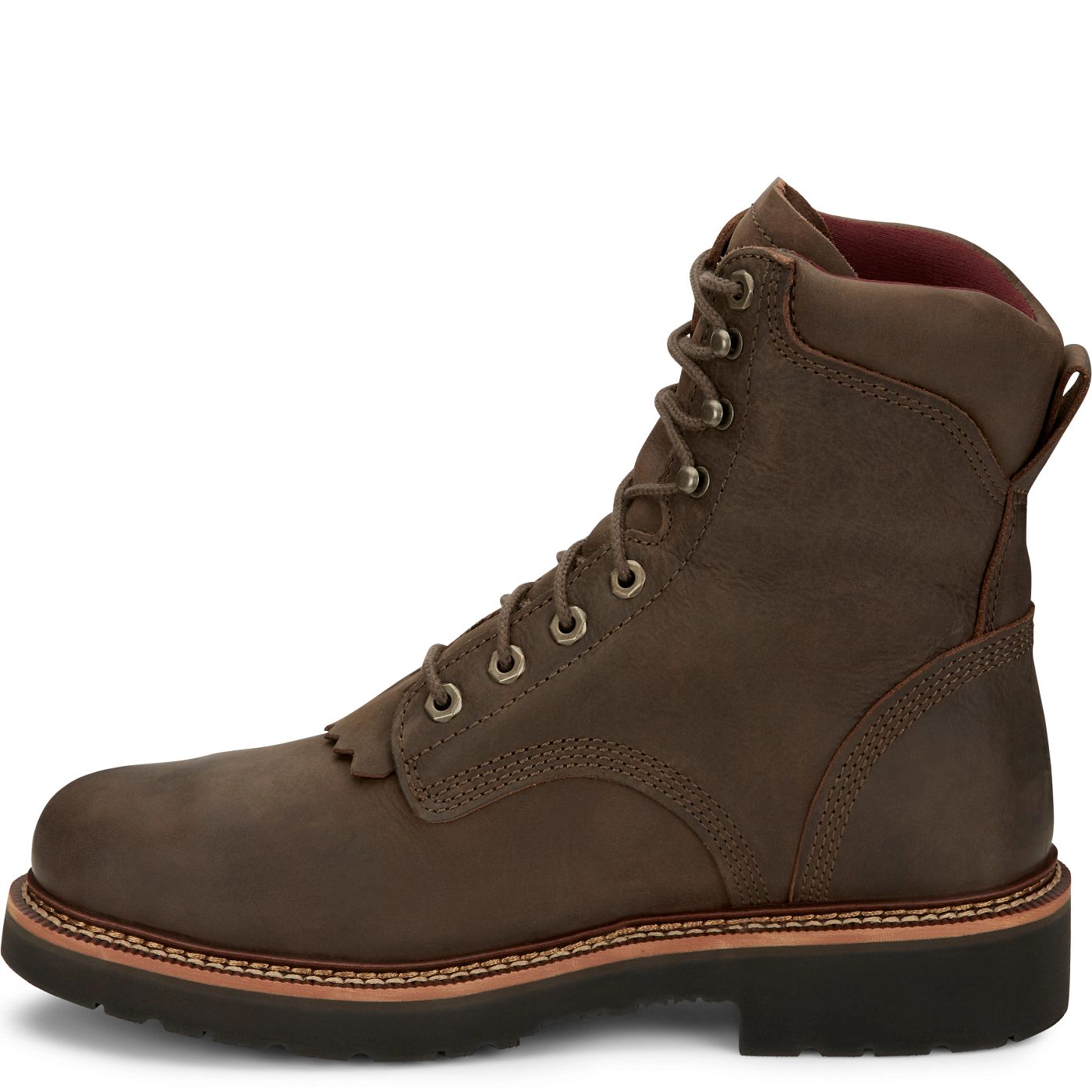 Justin Work Men's Rivot 8" Waterproof Steel Toe Boot - Hickory Brown (OW458) - View 8