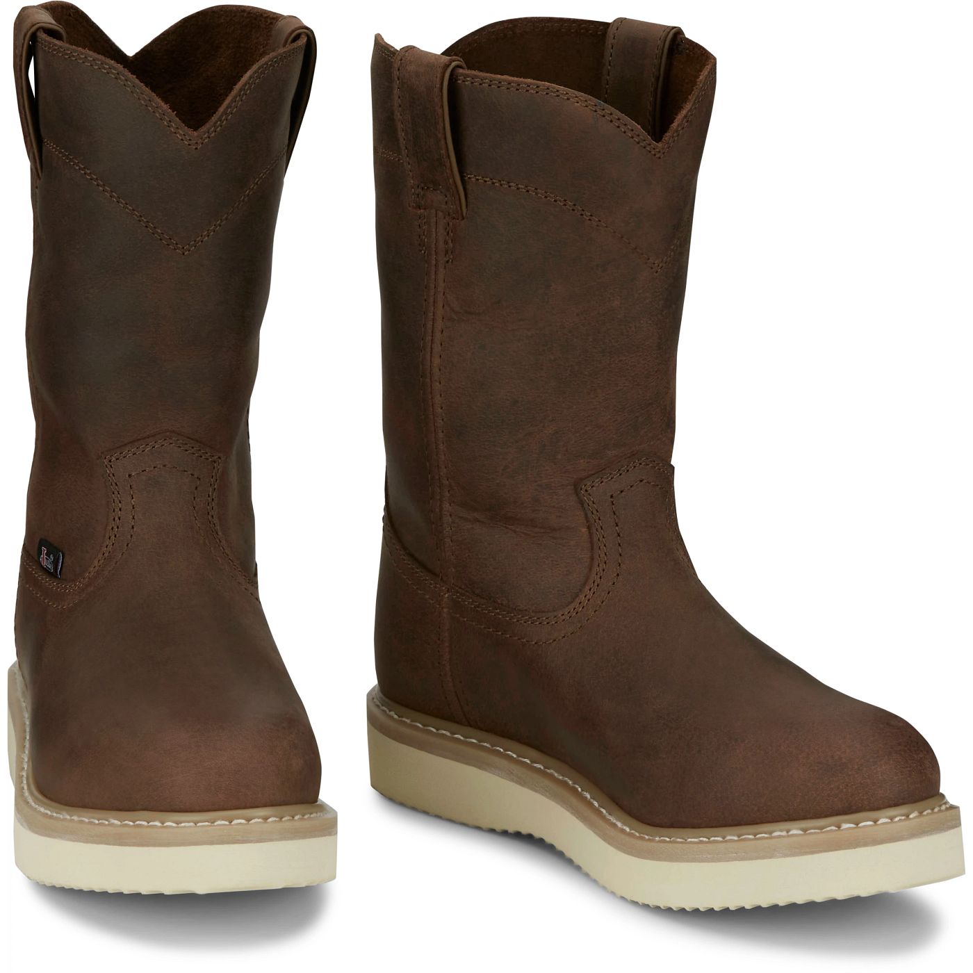 Justin Work Men's Ram 10" Work Boot - Pecan Brown (OW4710) - Front View