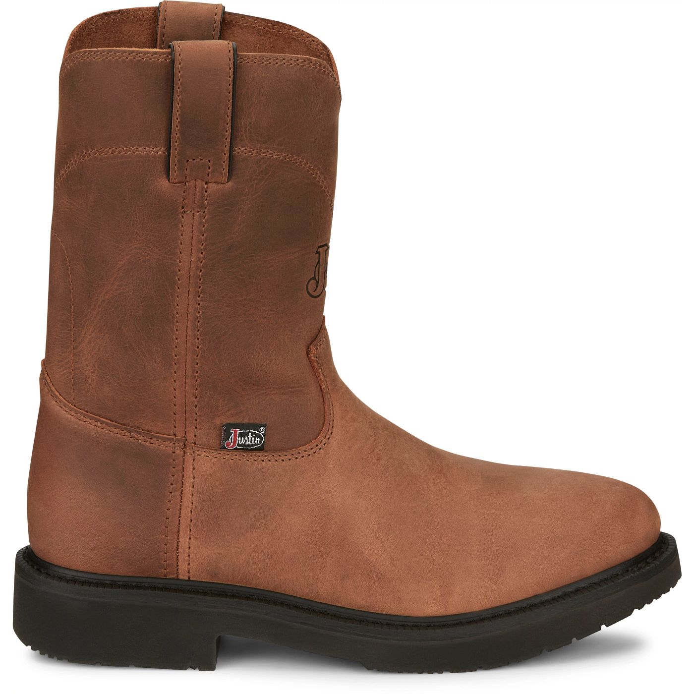Justin Work Men's Round-Up 10" Work Boot - Aged Bark (OW4760) - View 3
