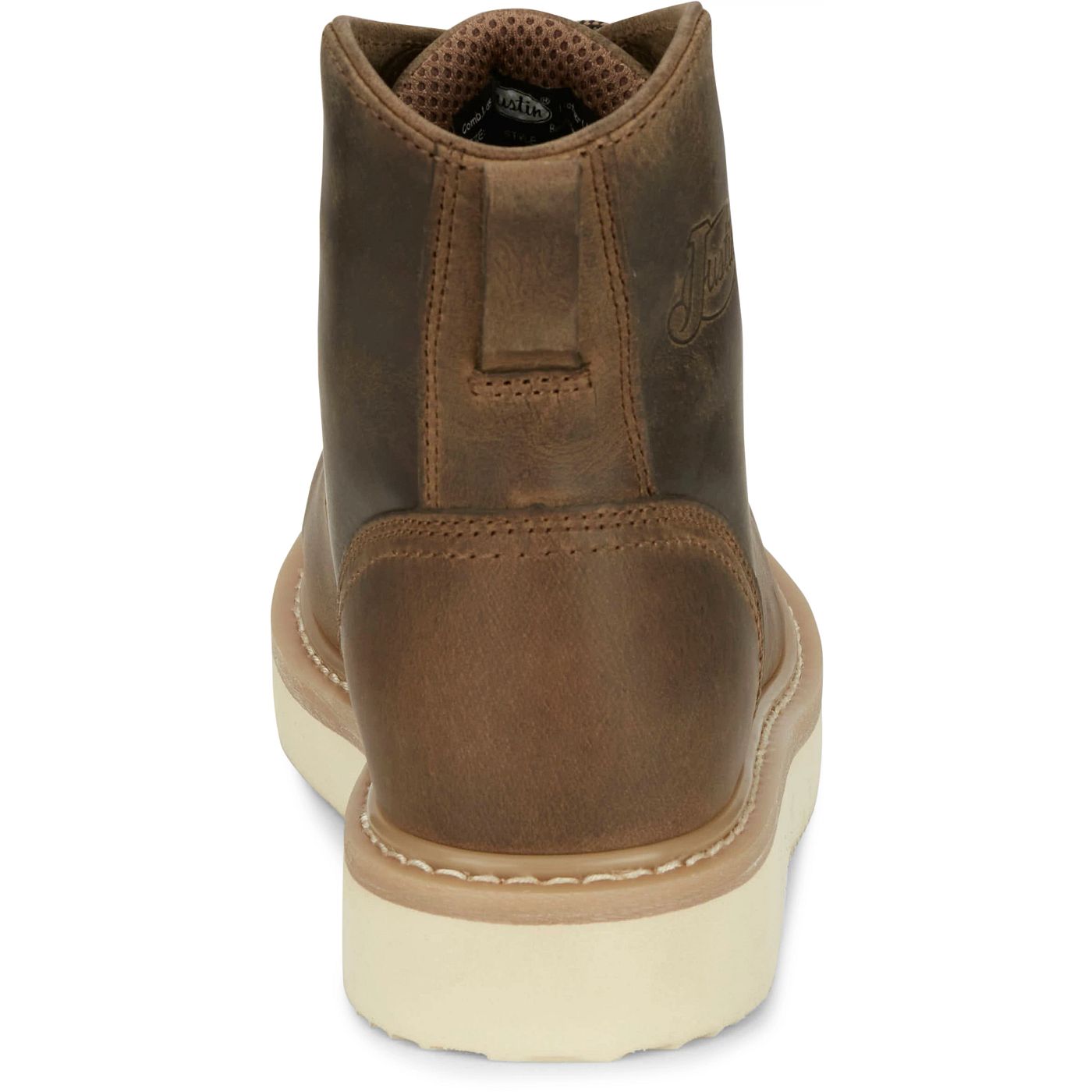 Justin Work Men's Maxwell 6" Steel Toe Lace-Up Boot - Peanut Tan (OW709) - View 5
