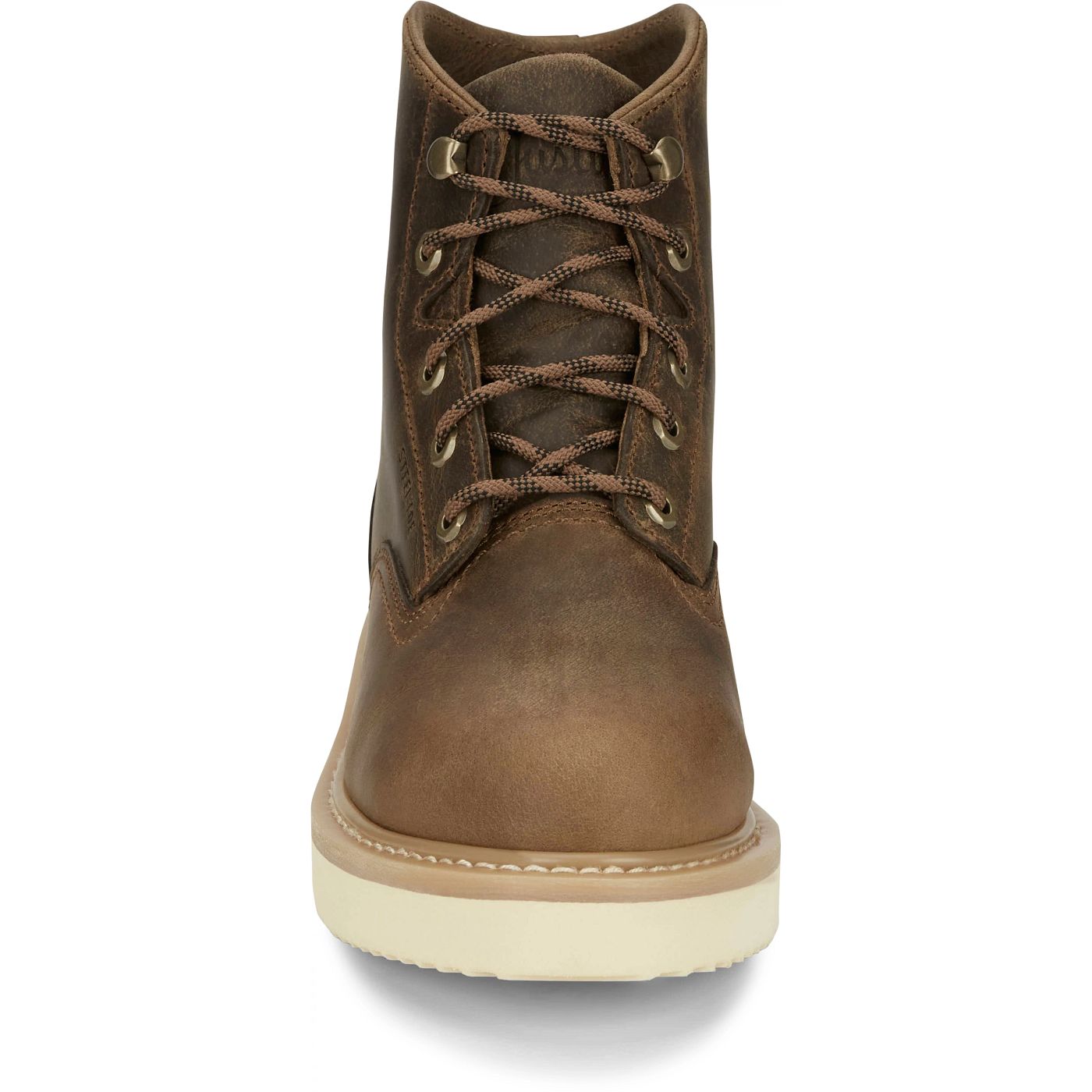 Justin Work Men's Maxwell 6" Steel Toe Lace-Up Boot - Peanut Tan (OW709) - View 7