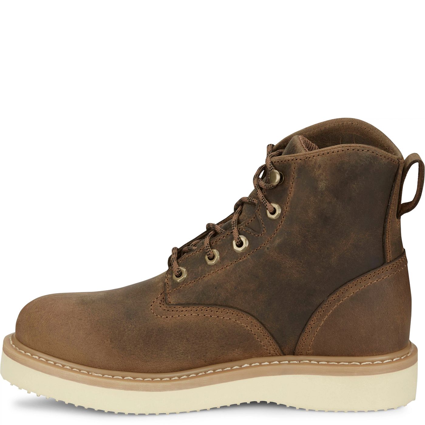Justin Work Men's Maxwell 6" Steel Toe Lace-Up Boot - Peanut Tan (OW709) - View 8