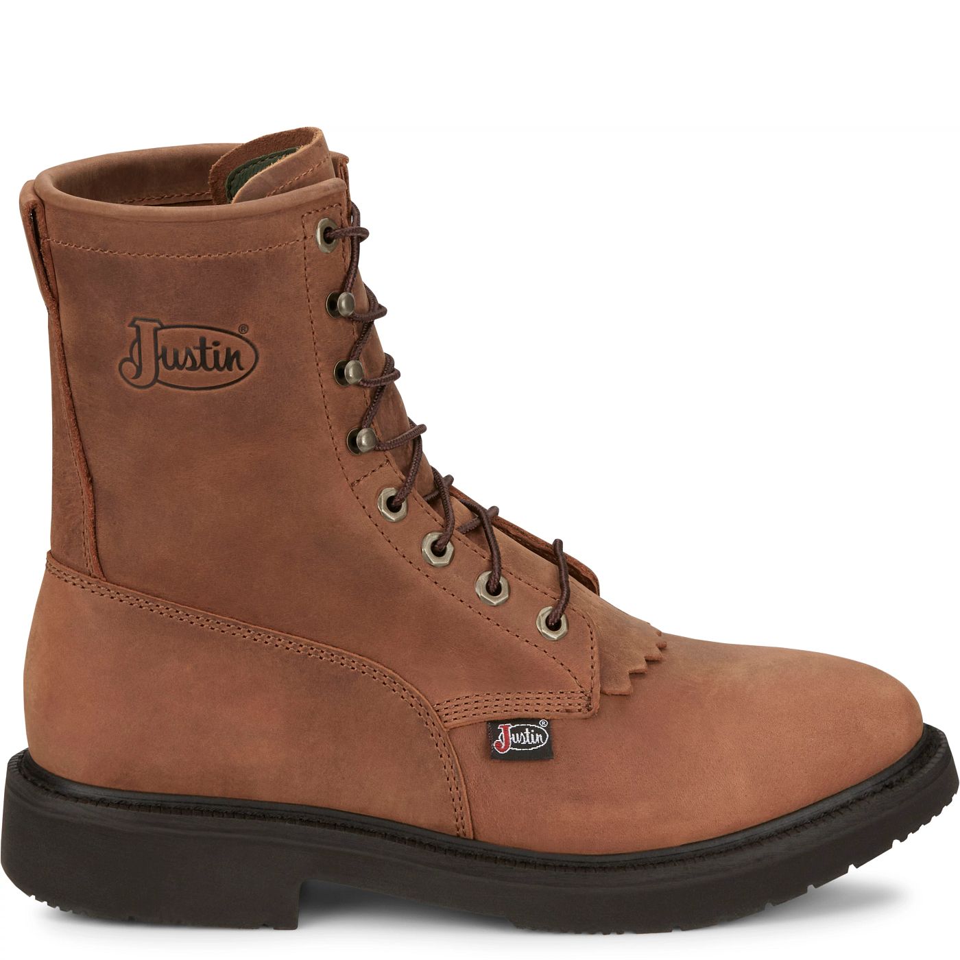 Justin Work Men's Livestock 8" Work Boot - Aged Bark (OW760) - View 3