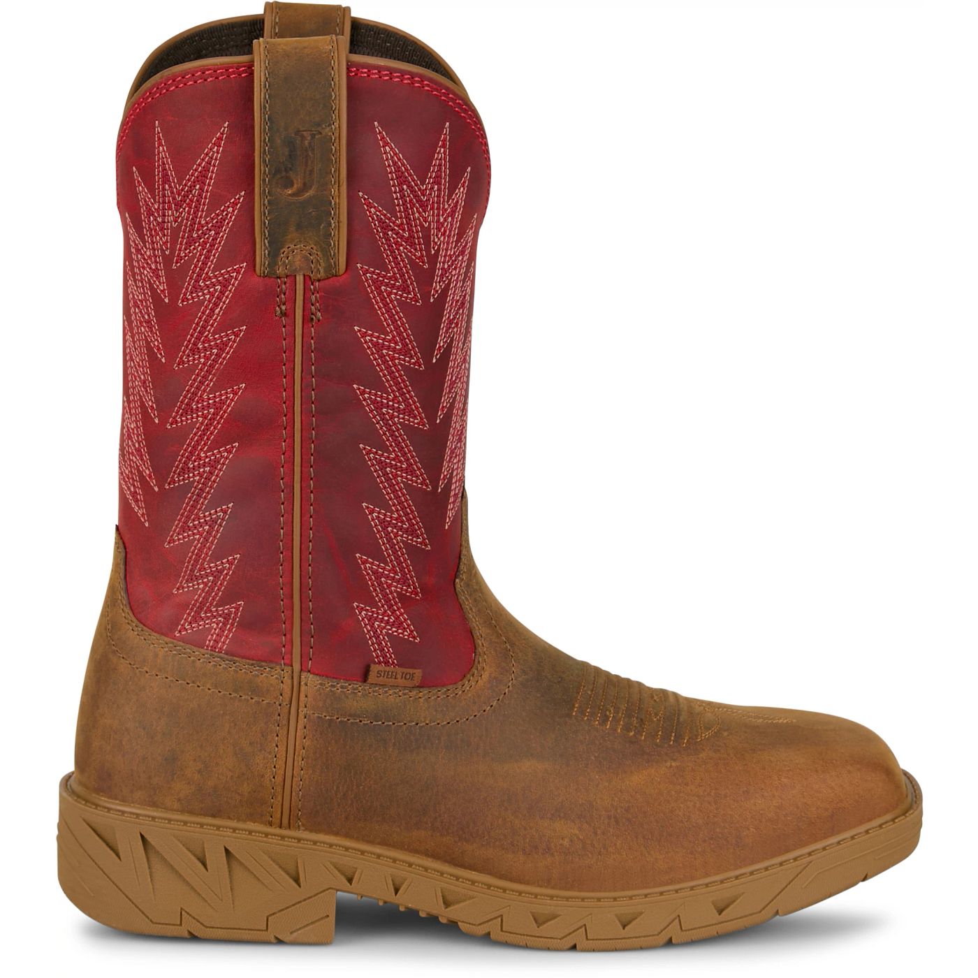 Justin Work Men's Markout 11" Steel Toe Boot - Brown (PD4071) - View 3