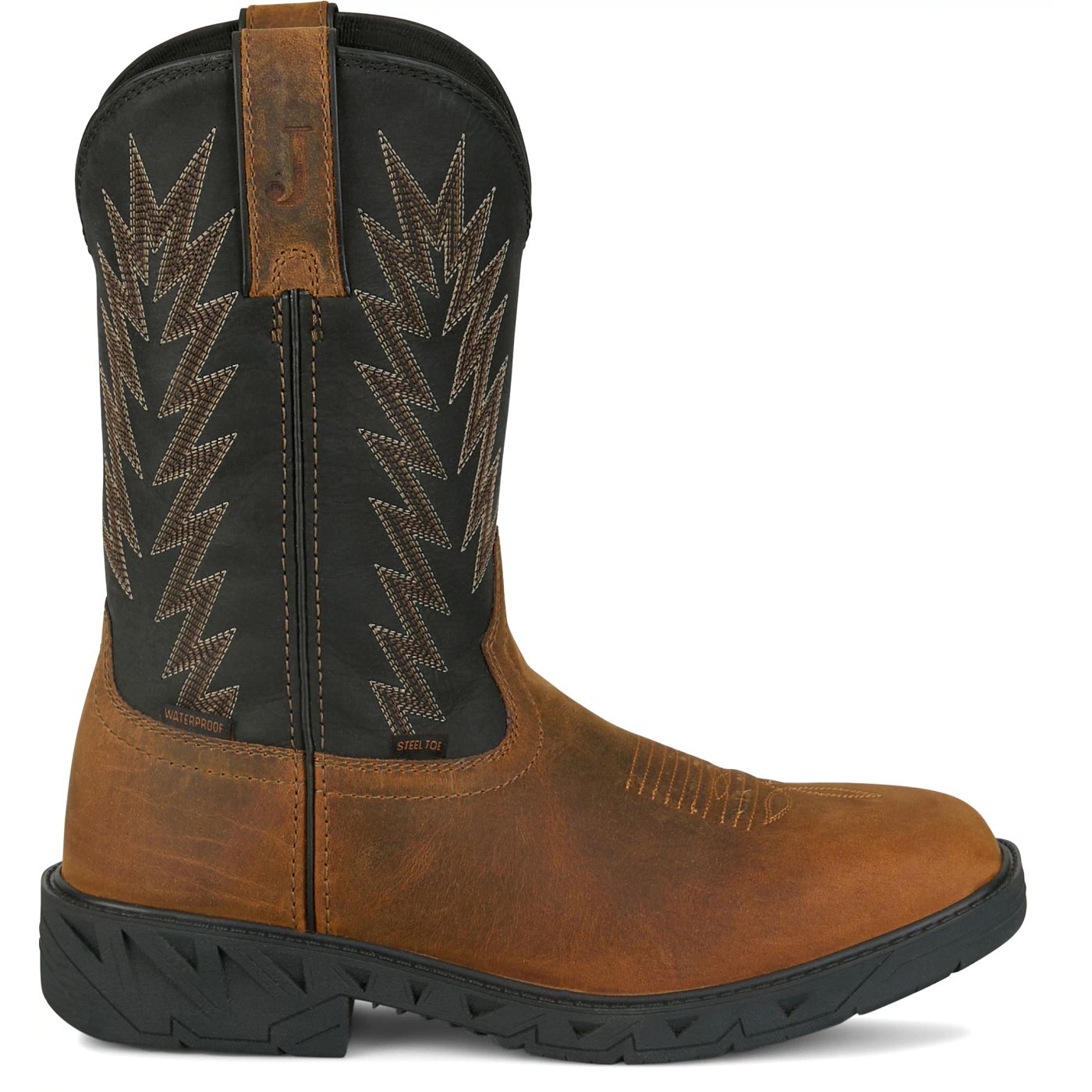 Justin Work Men's Taskmaker 11" Waterproof Boot - Brown (PD4072) - View 3