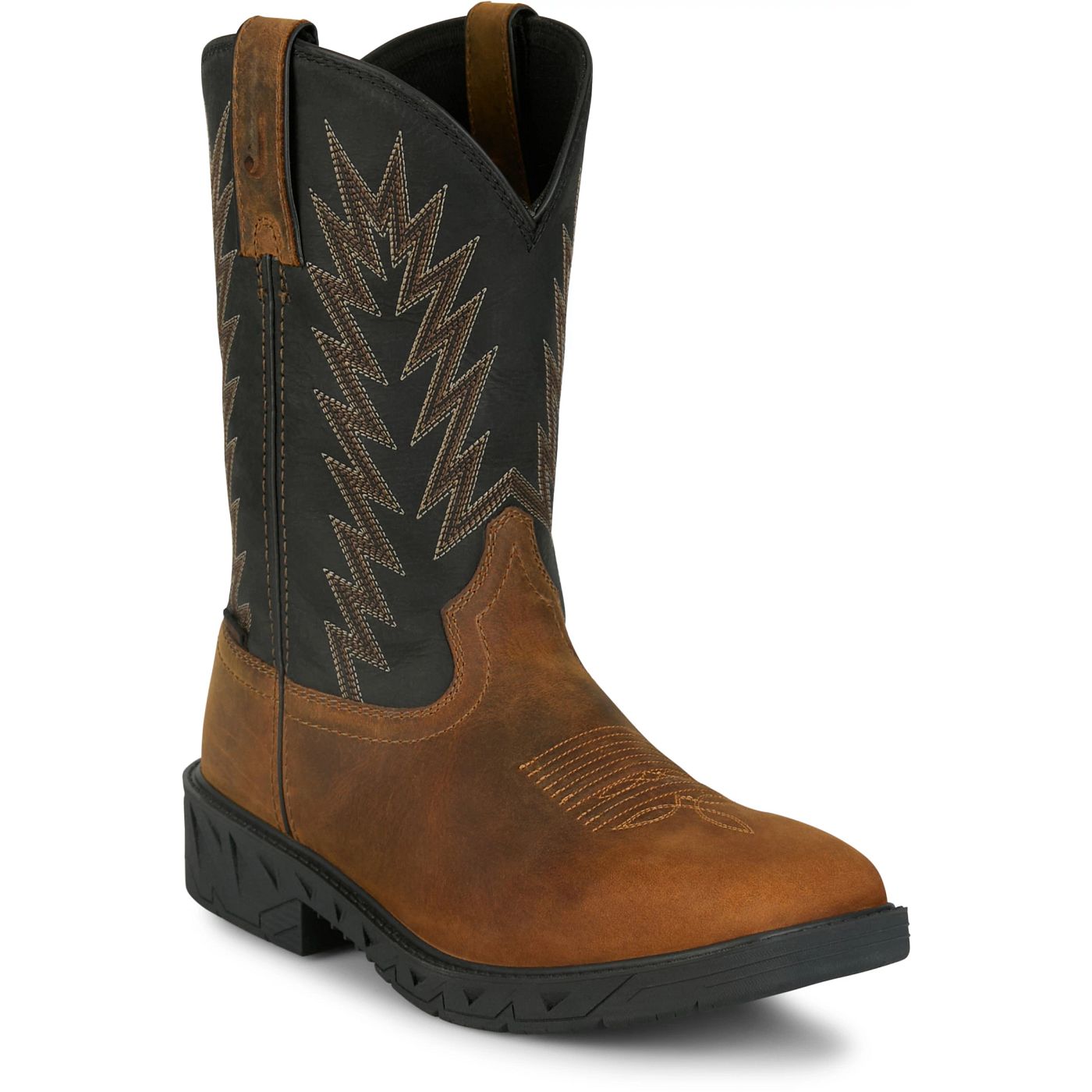Justin Work Men's Taskmaker 11" Waterproof Steel Toe Boot - Black (PD4073) - View 2