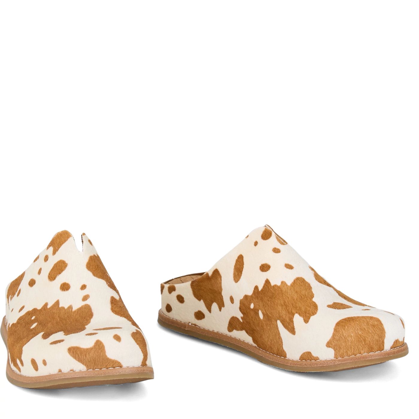 Tony Lama Women's Atrani Mule White Brown Hair-On (PL259) - Front View
