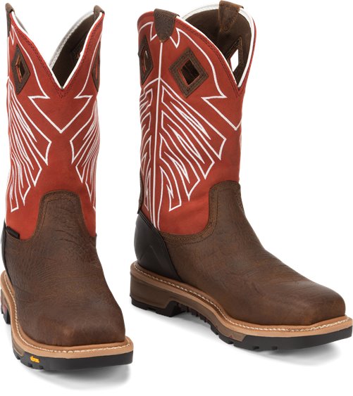 Justin Boots Roughneck Stell Toe - Walnut Brown (WK2115)