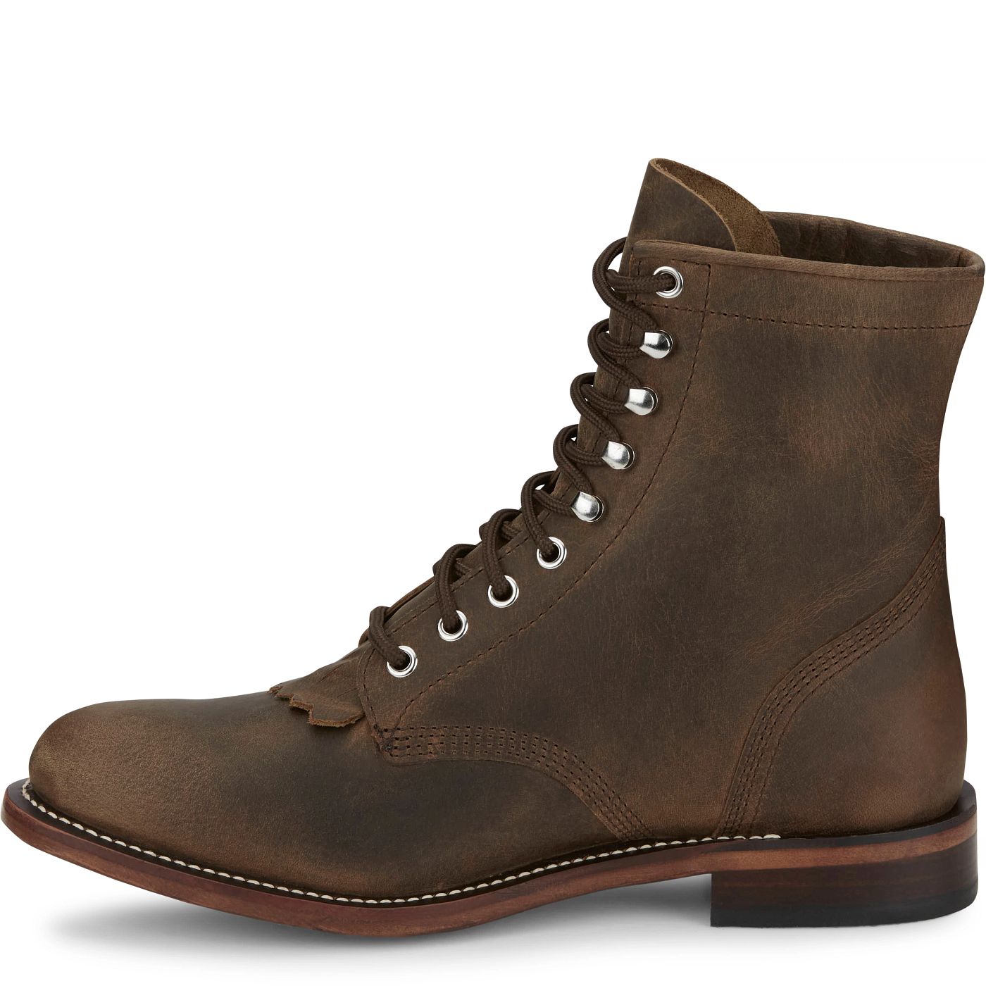 Justin Boots Men's Drennan 7" Lace-Up Roper Boot - Khaki (RP501) - View 8