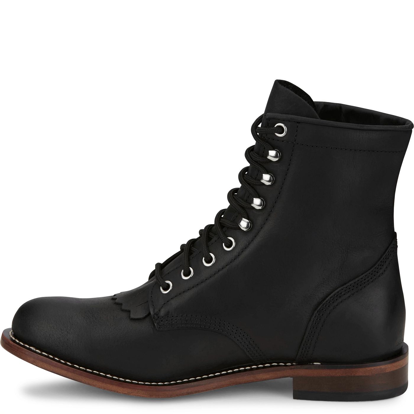 Justin Boots Men's Drennan 7" Lace-Up Roper Boot - Black (RP503) - View 8