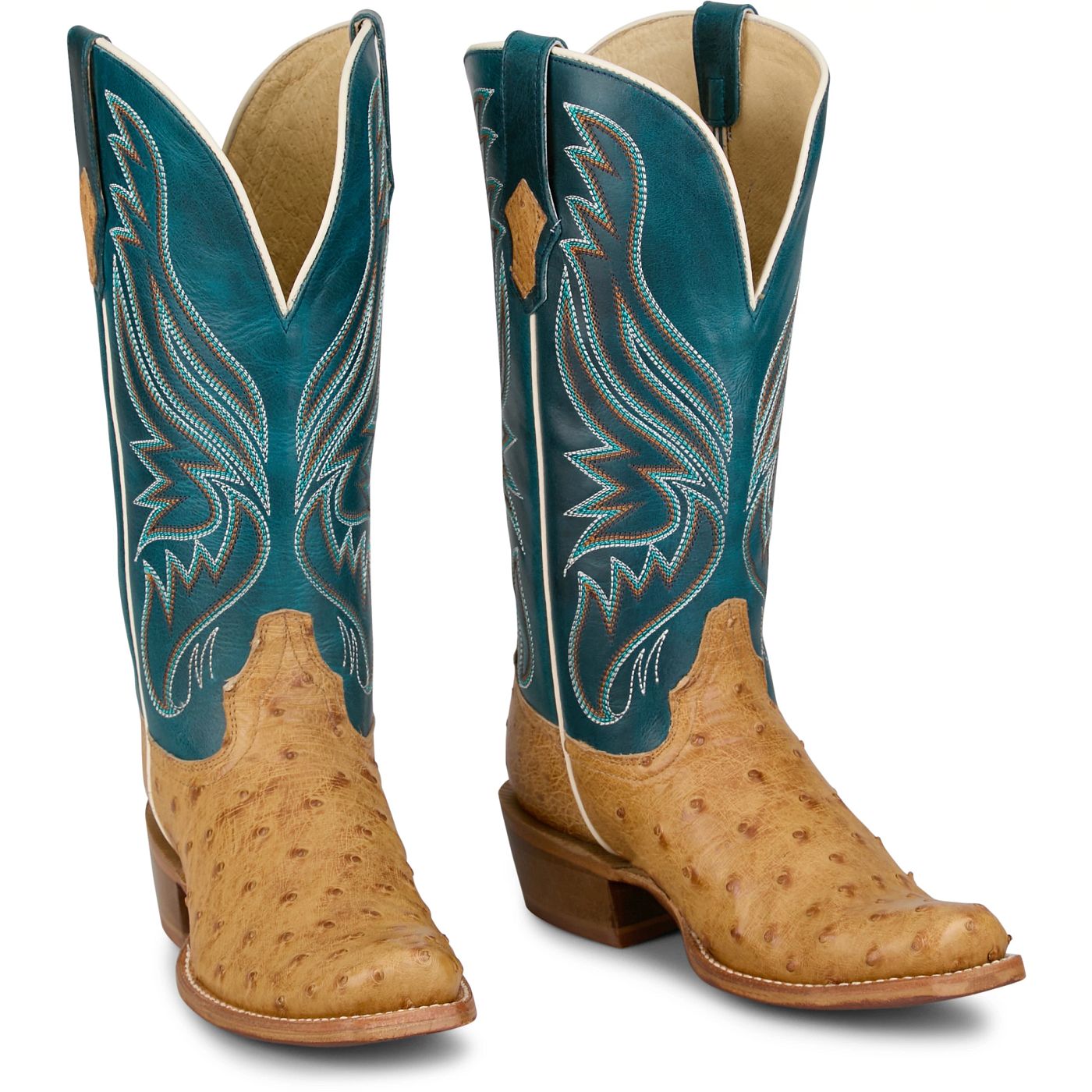 Tony Lama Men's 13" Zaire Western Boot Teal (SA6113) - Front View