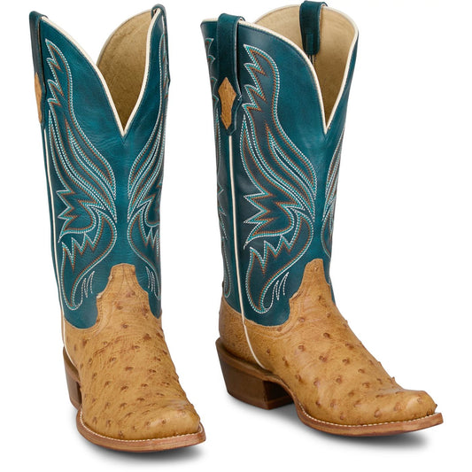 Tony Lama Men's 13" Zaire Western Boot Teal (SA6113) - Front View