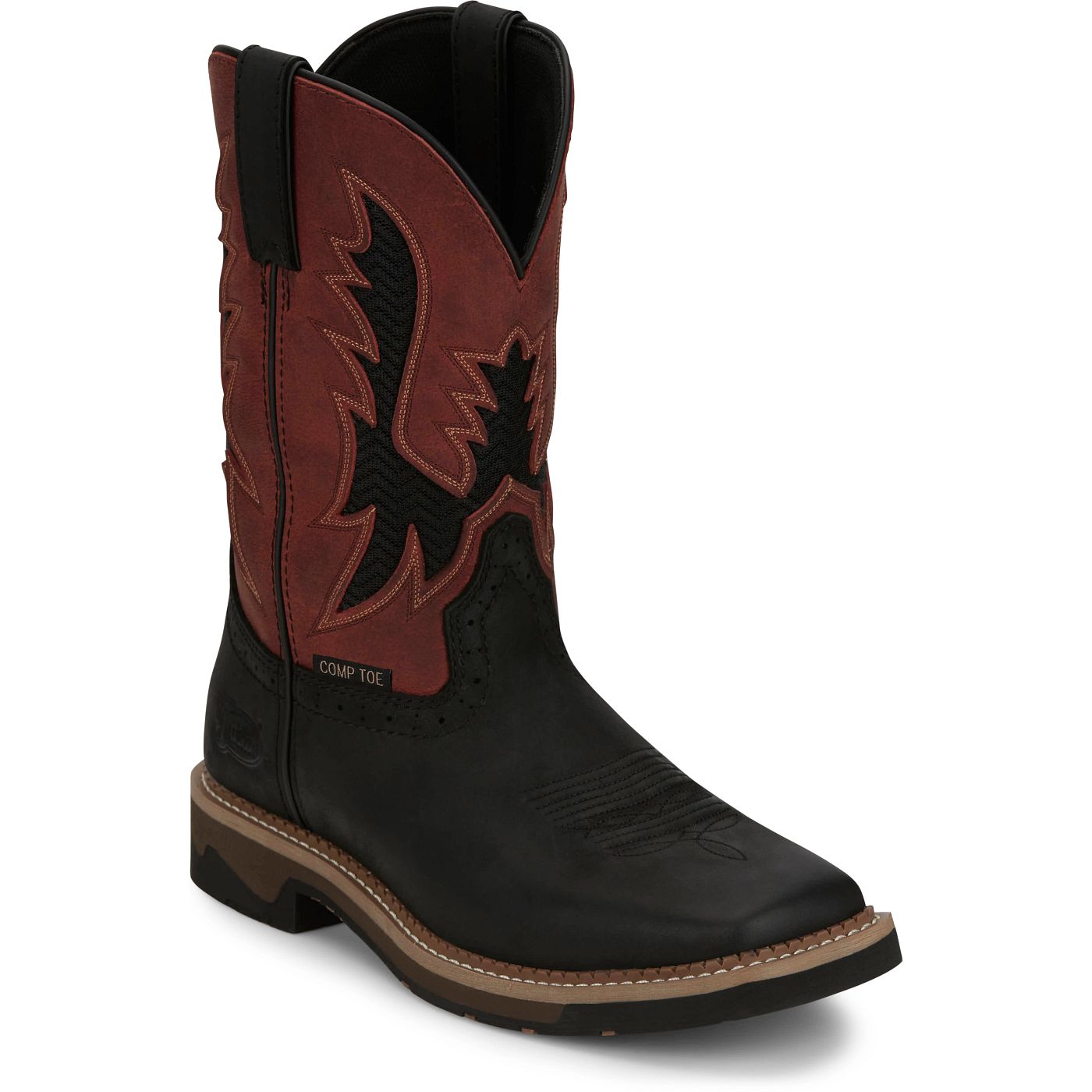 Justin Work Men's Bolt 11" Composite Toe Boot - Coal Black (SE4117) - View 2