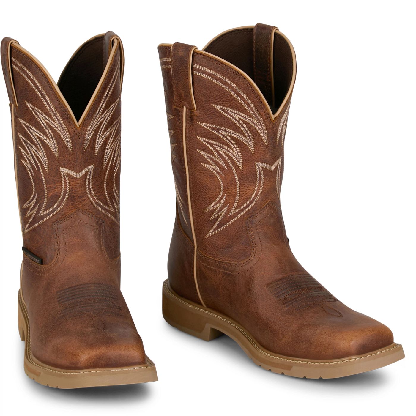 Justin Work Men's Daywork 11" Waterproof Boot - Pecan (SE4242) - Front View