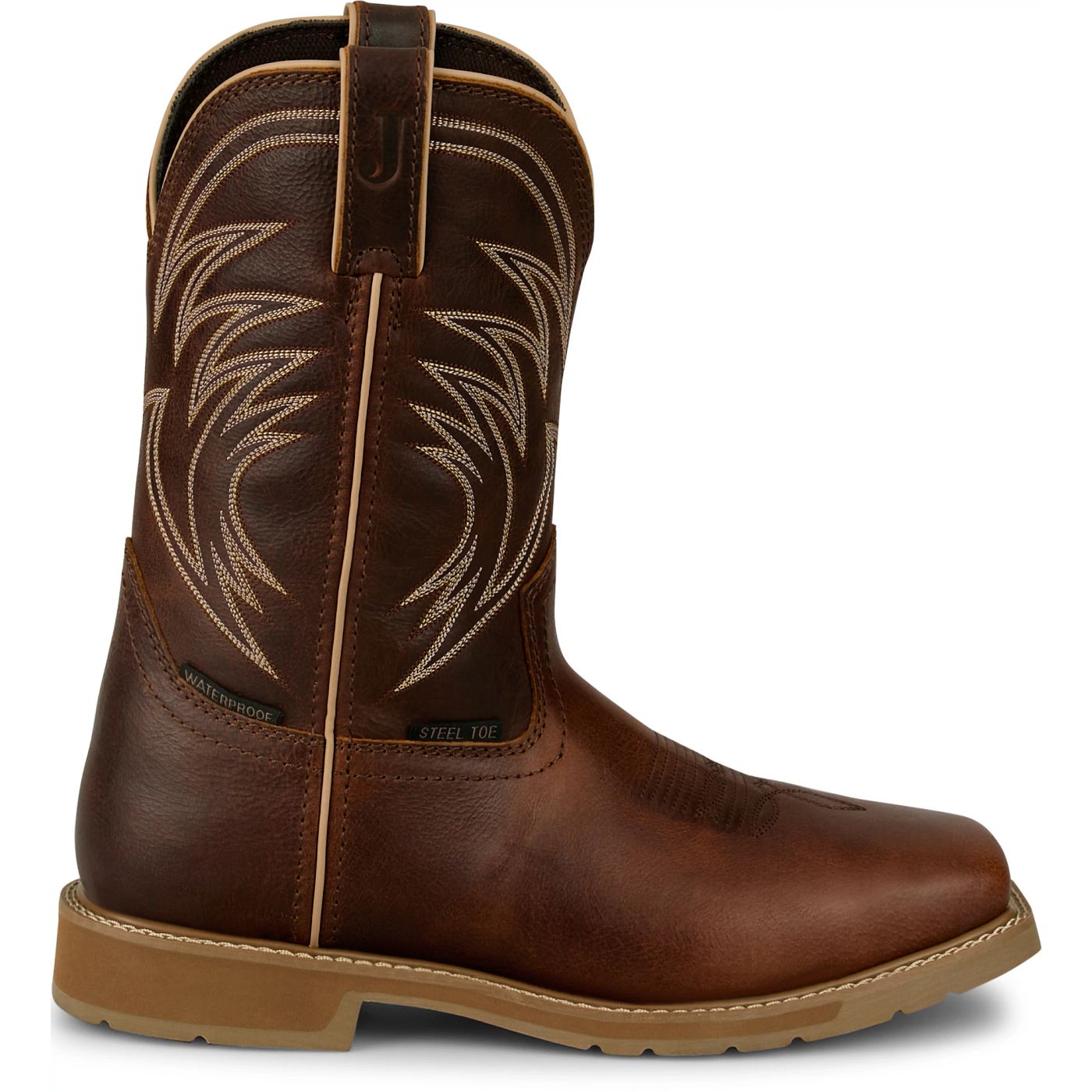 Justin Work Men's Daywork 11" Waterproof Steel Toe Boot - Pecan (SE4243) - View 3