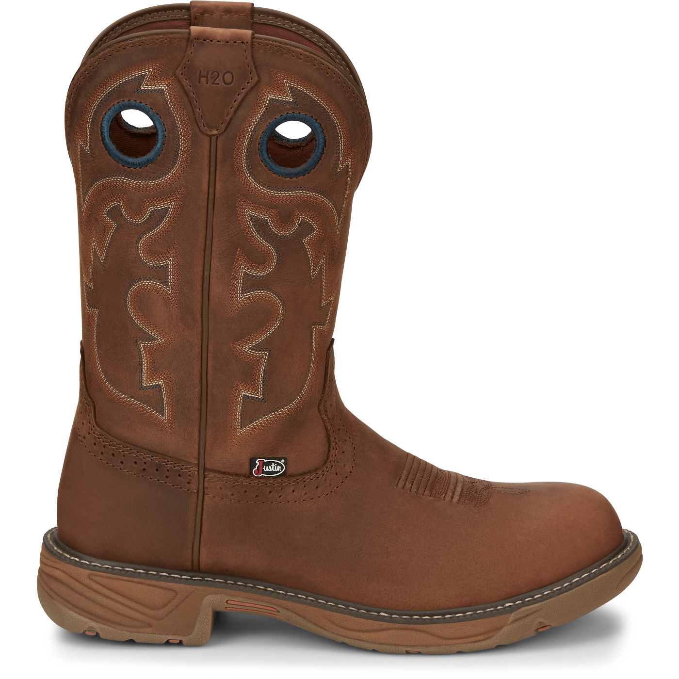 Justin Work Men's Rush 11" Waterproof Boot - Barley Brown (SE4332) - View 3