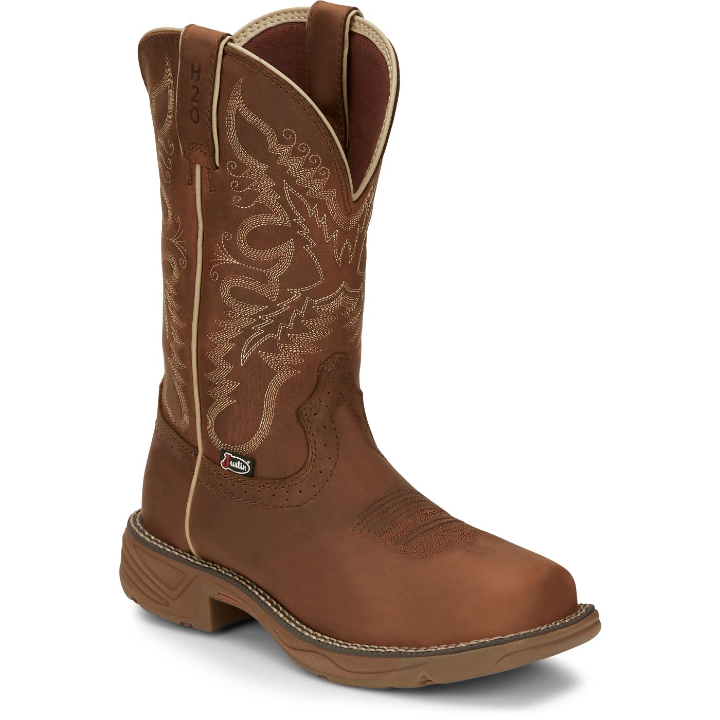 Justin Work Women's Rush 11" Waterproof Work Boot - Rustic Tan (SE4353) - View 2