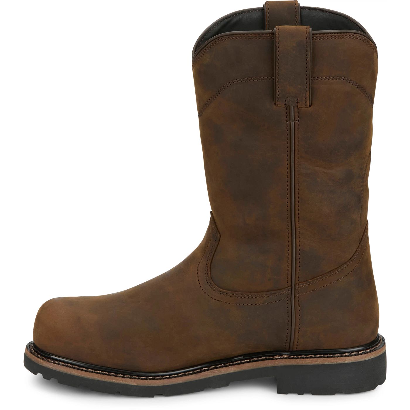 Justin Work Men's Pulley 10" Waterproof Met Guard Comp Toe Boot - Whiskey Brown (SE4630) - View 8