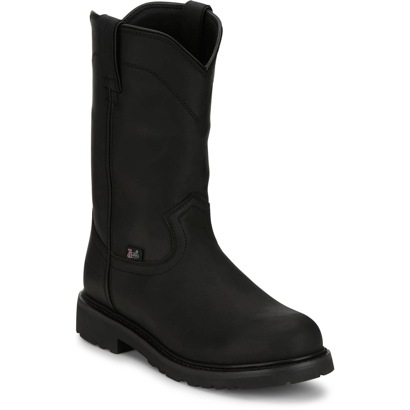 Justin Work Men's Dorsal 11" Steel Toe Waterproof Boot - Onyx Black (SE4635) - View 2
