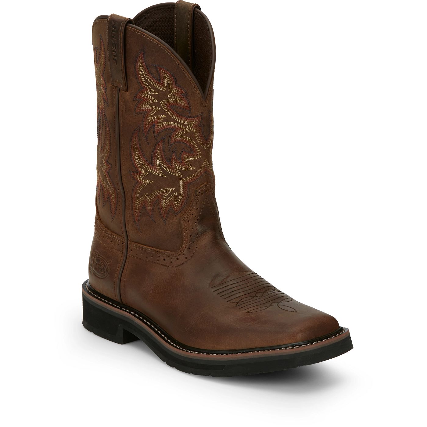 Justin Work Men's Driller 11" Work Boot - Dark Brown (SE4681) - View 2