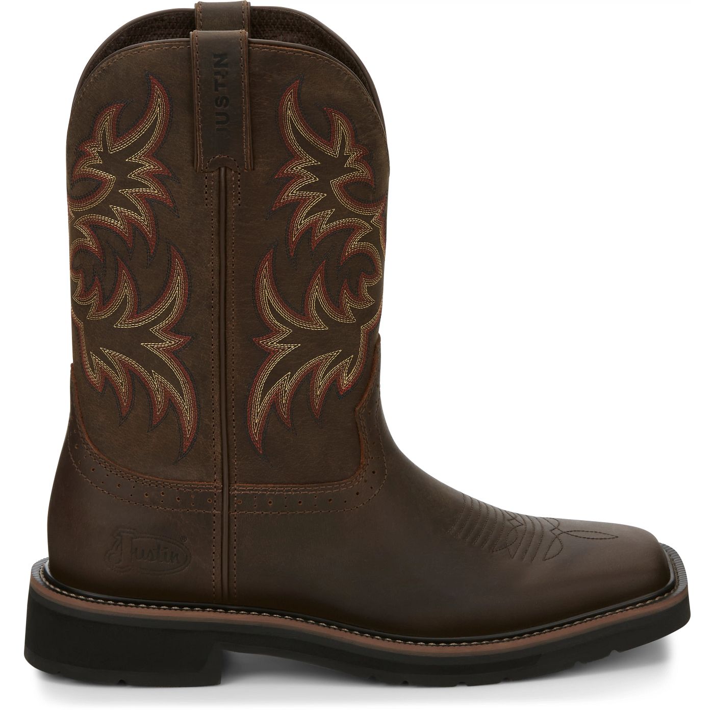 Justin Work Men's Driller 11" Work Boot - Dark Brown (SE4681) - View 3