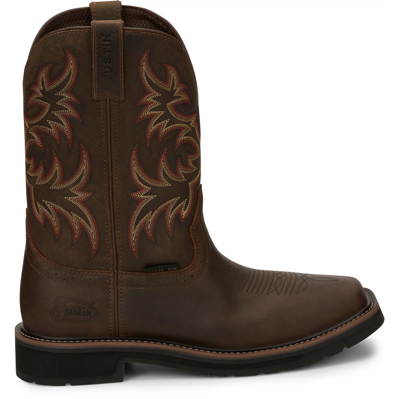 Justin Work Men's Driller 11" Steel Toe Boot - Dark Brown (SE4682) - View 3
