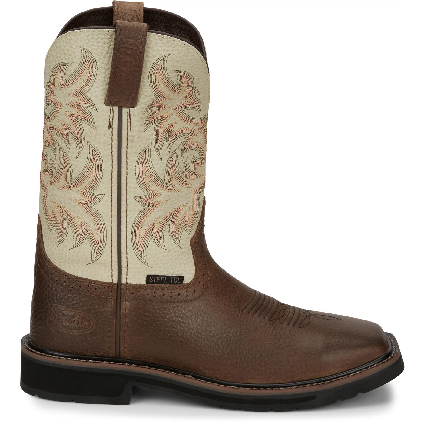 Justin Work Men's Driller 11" Steel Toe Boot - White (SE4684) - View 3