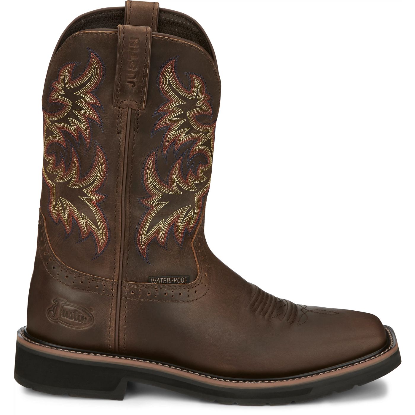 Justin Work Men's Driller 11" Waterproof Boot - Brown (SE4689) - View 3