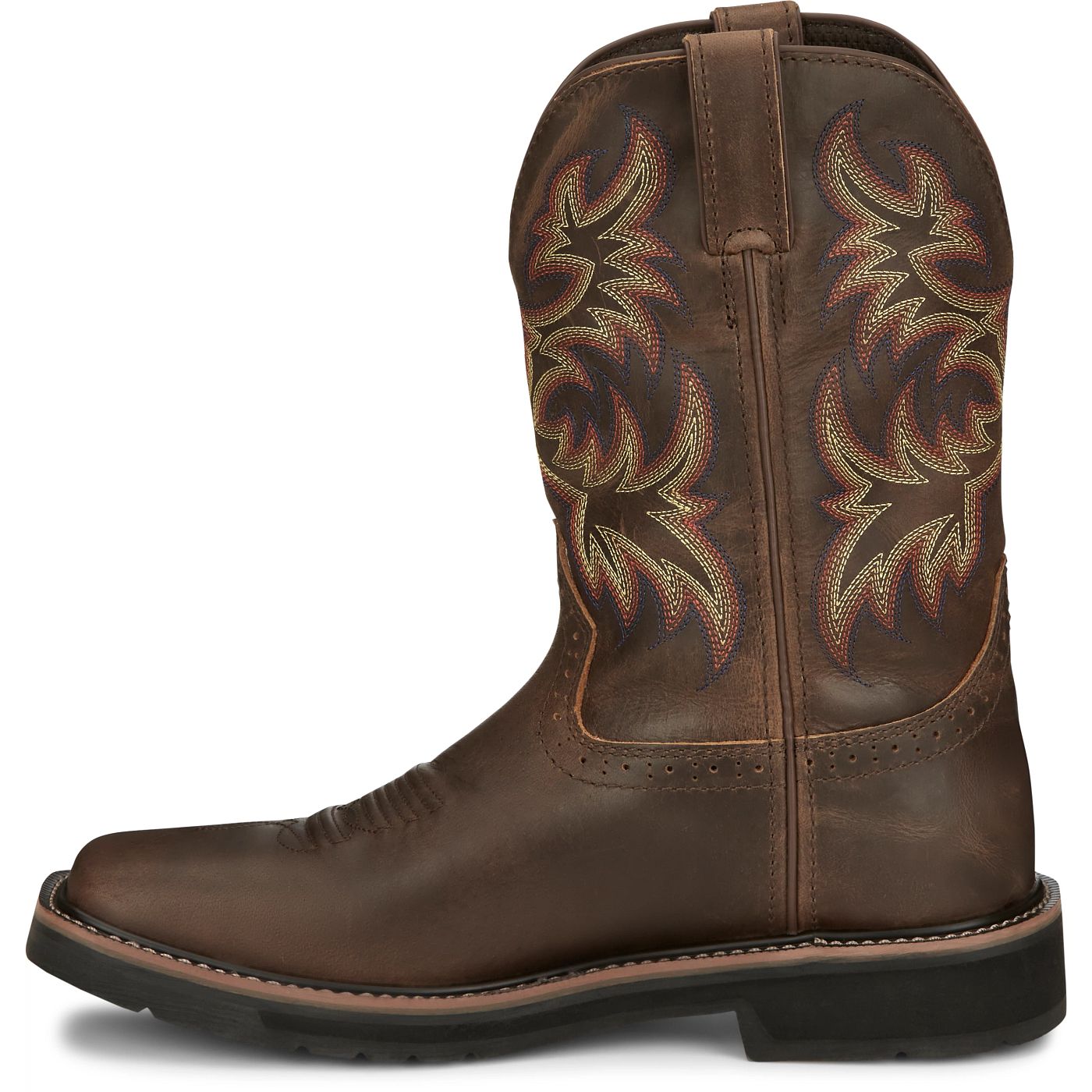 Justin Work Men's Driller 11" Waterproof Boot - Brown (SE4689) - View 8