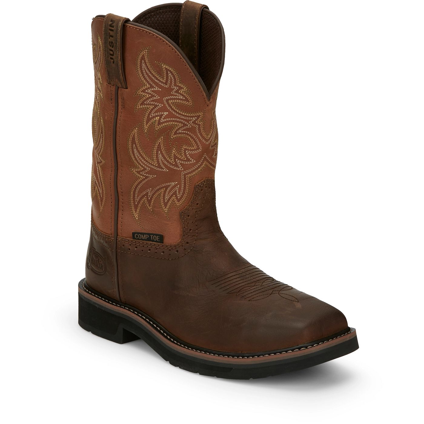 Justin Work Men's Switch 11" Composite Toe Boot - Orange (SE4812) - View 2