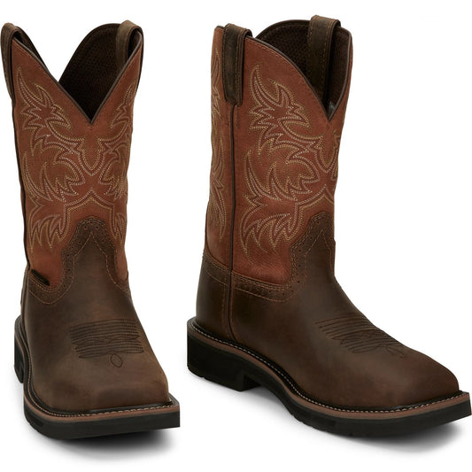 Justin Work Men's Switch 11" Composite Toe Boot - Orange (SE4812) - Front View
