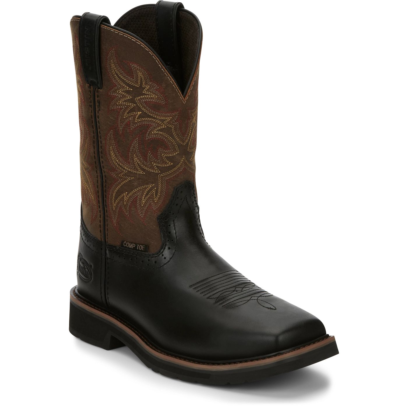 Justin Work Men's Driller 11" Composite Toe Boot - Wood Brown (SE4818) - View 2