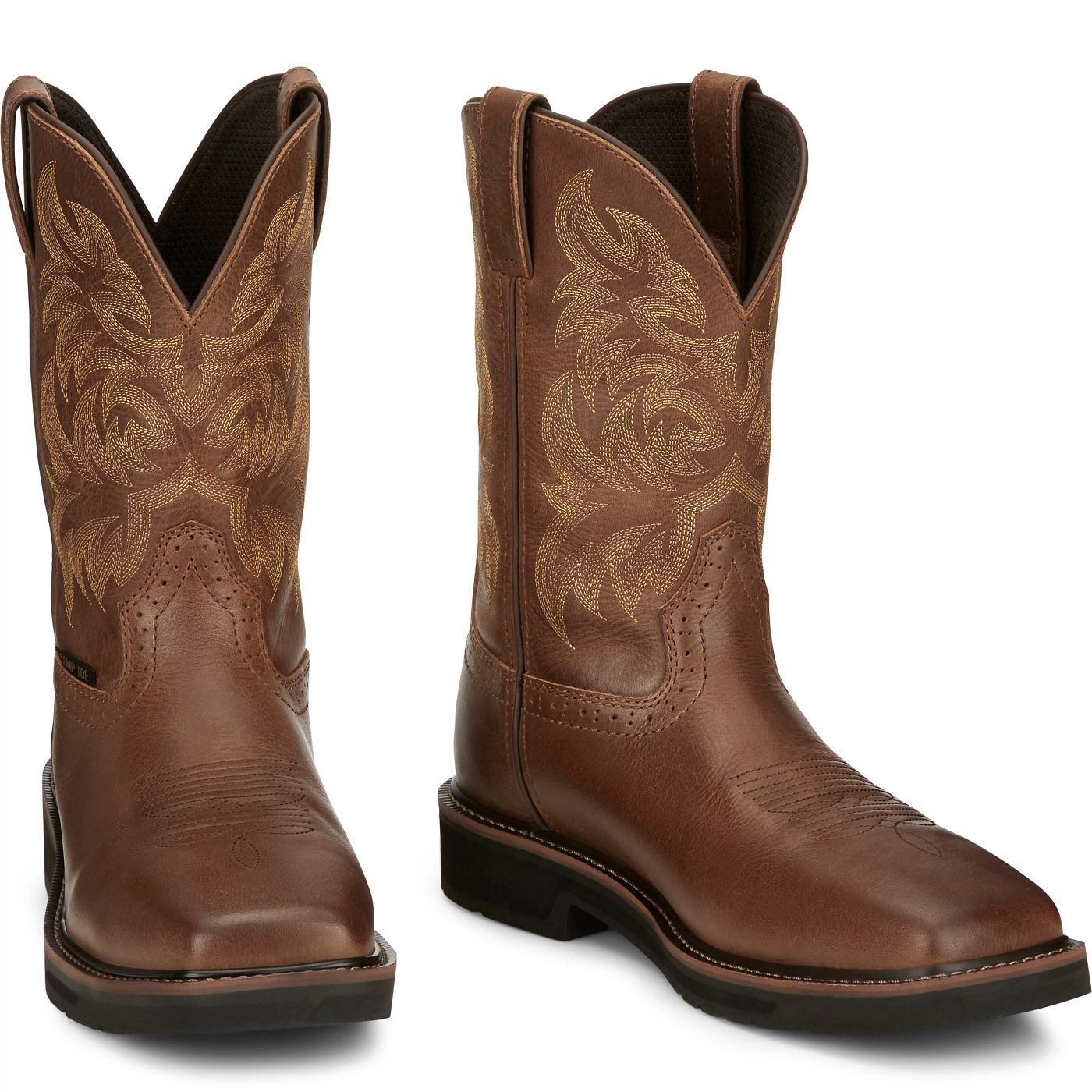 Justin Work Men's Handler 11" Composite Toe Boot - Brown (SE4824) - Front View