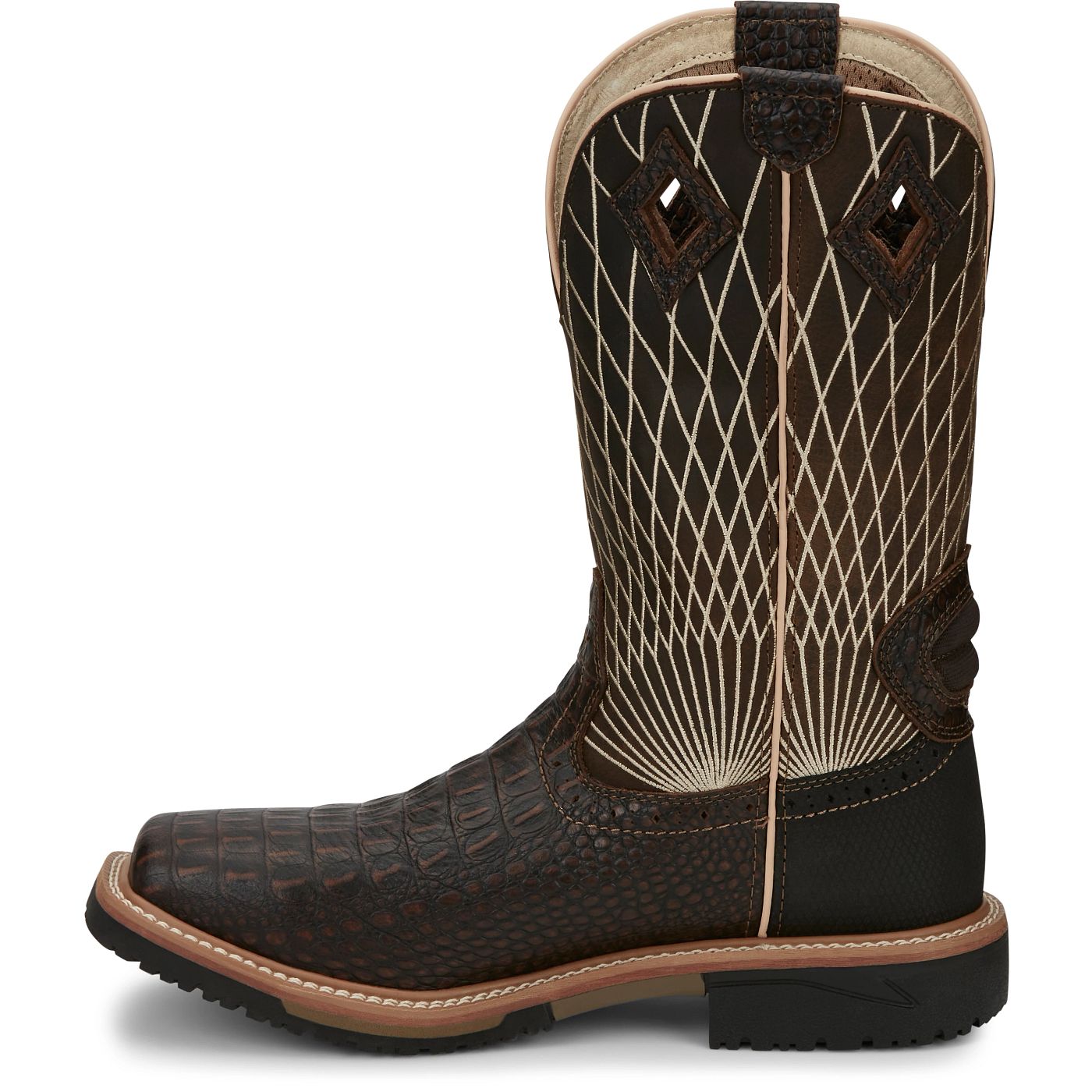 Justin Work Men's Derrickman 12" Composite Toe Boot - Brown (SE4833) - View 8