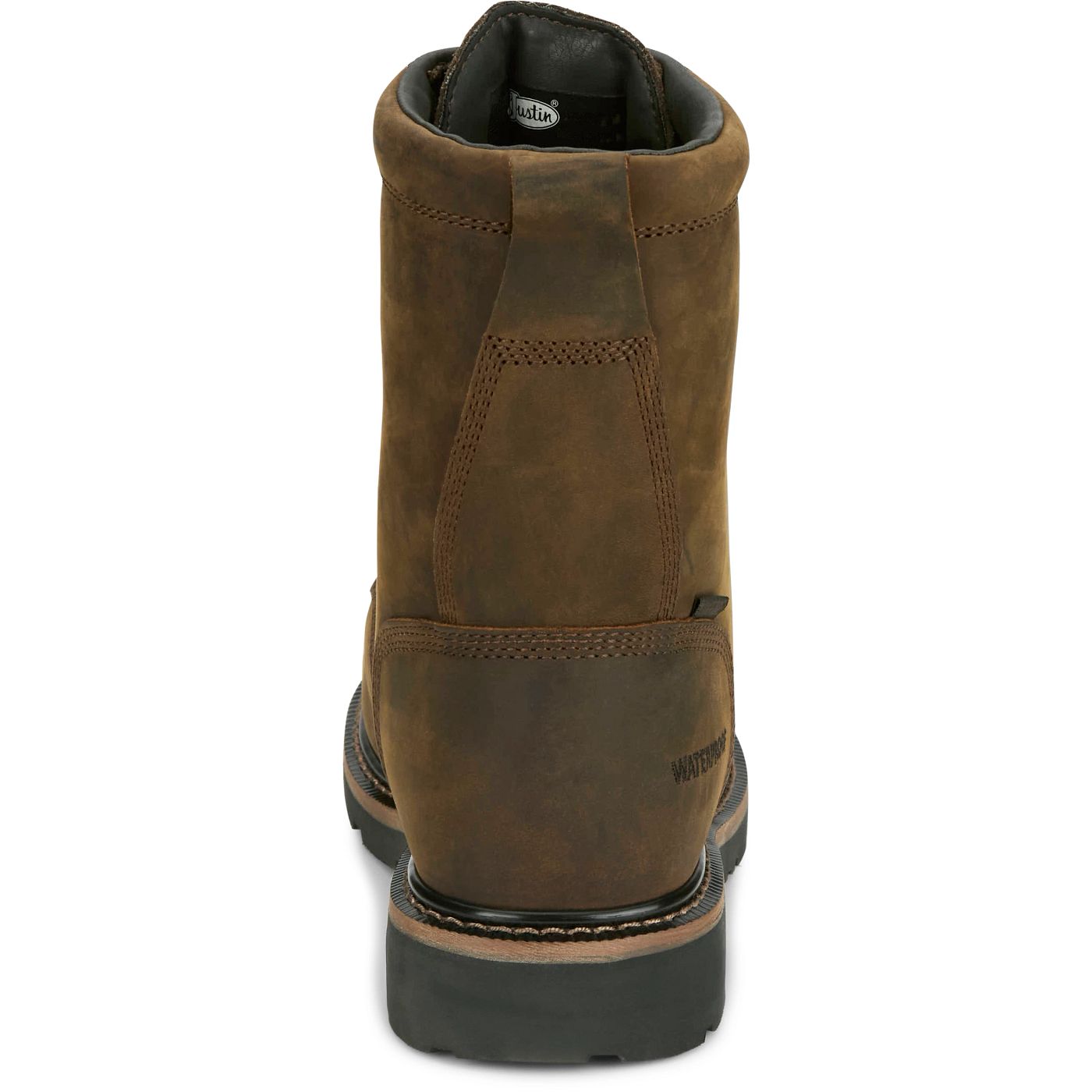 Justin Work Men's Pulley 8" Waterproof Nano Comp Toe Met Guard Boot - Whiskey (SE630) - View 5