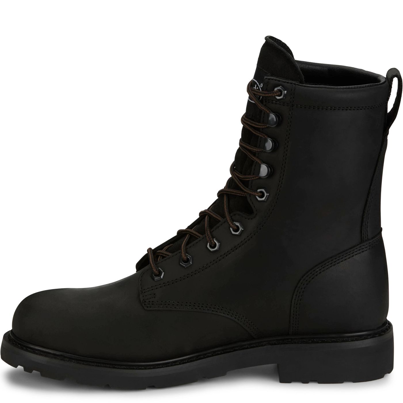 Justin Work Men's Truckton 8" Waterproof Steel Toe Boot - Onyx Black (SE636) - View 8