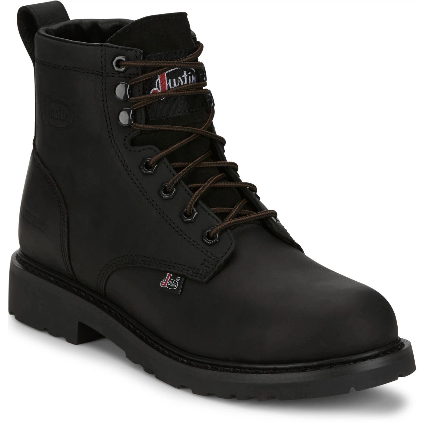 Justin Work Men's Dayworker 6" Waterproof Boot - Onyx Black (SE637) - View 2