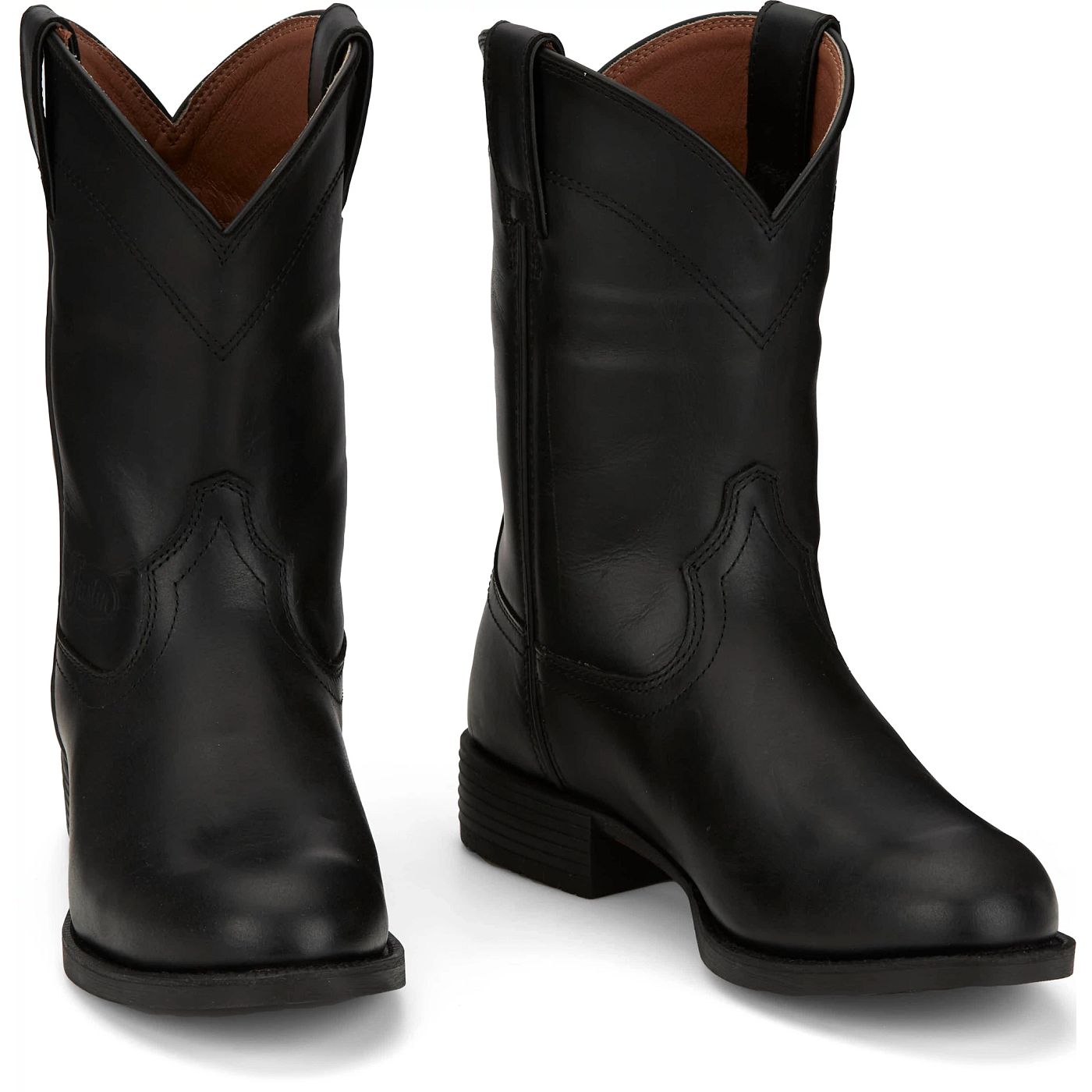Justin Boots Men's Kilgore 10" Stampede Roper Boot - Jet Black (SE7500) - Front View