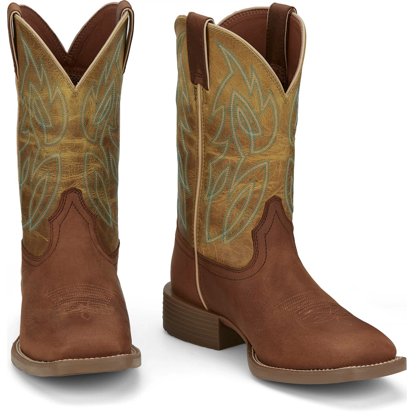 Justin Boots Men's Canter 11" Western Boot - Apple Green (SE7515) - Front View
