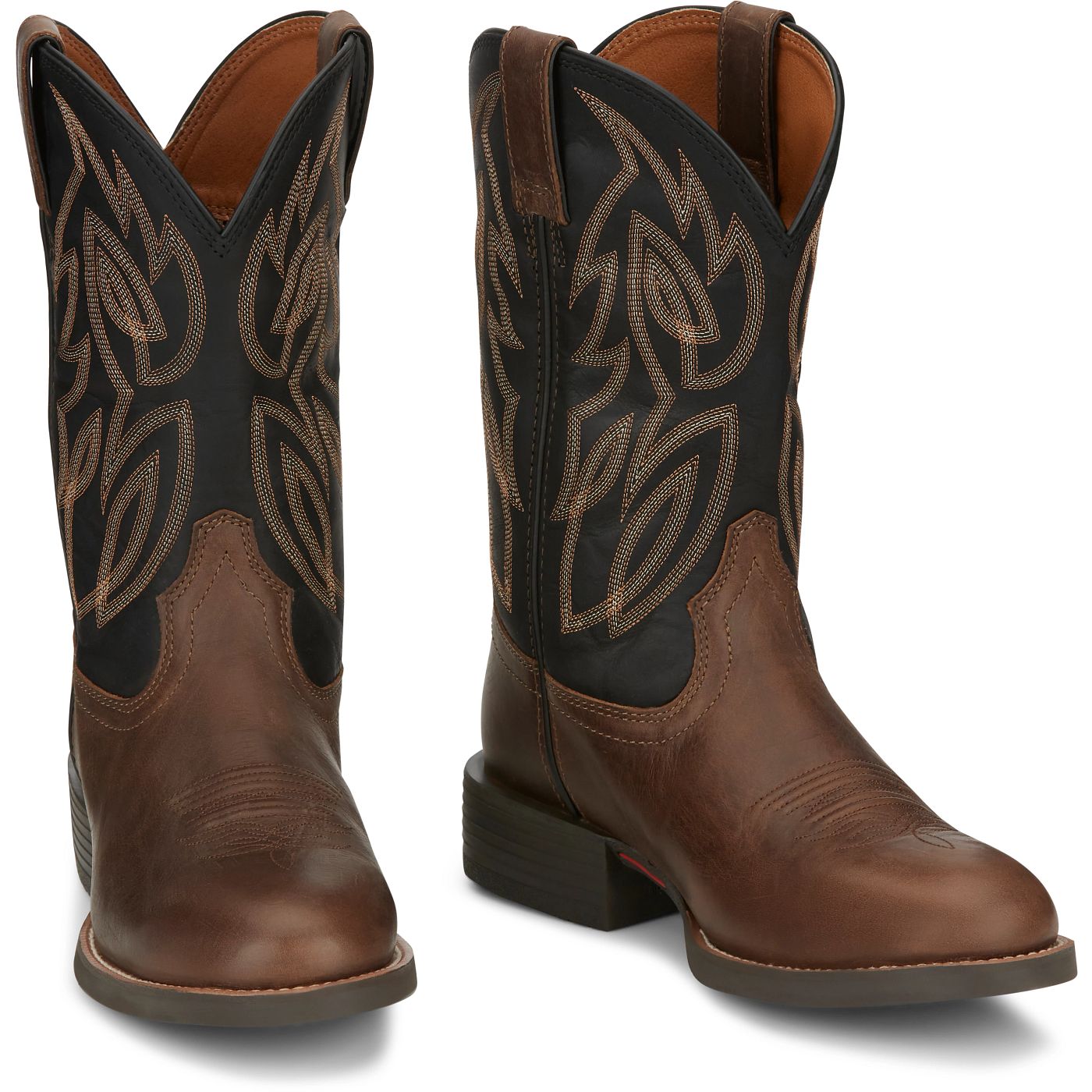 Justin Boots Men's Rendon 11" Western Boot - Black (SE7531) - Front View