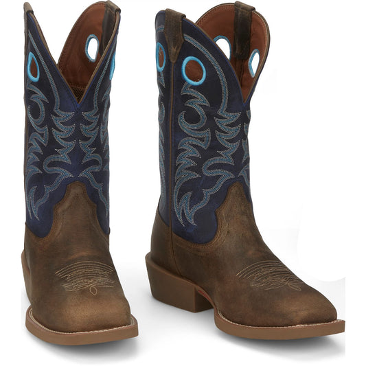 Justin Boots Men's Muley 12" Western Boot - Yale Blue (SE7611) - Front View