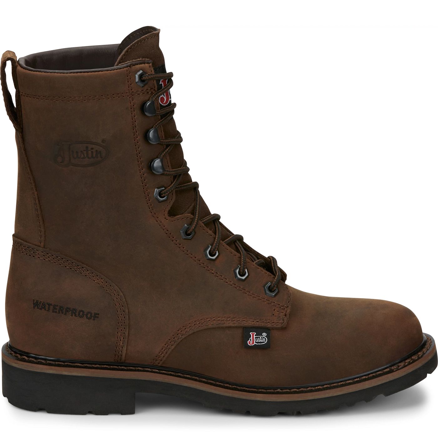 Justin Work Men's Drywall 8" Waterproof Boot - Aged Brown (SE960) - View 3