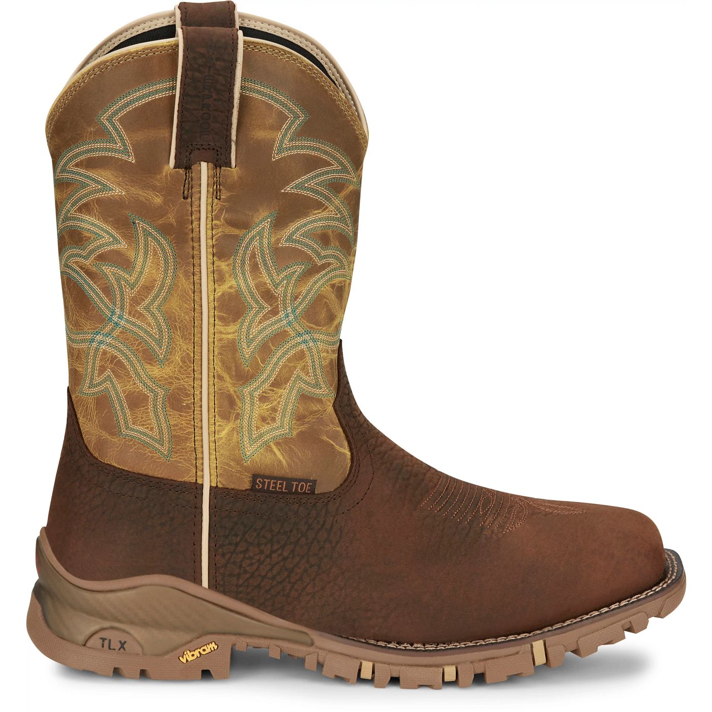 Tony Lama Men's 11" Roustabout Steel Toe Work Boot Apple Green (TW5006)