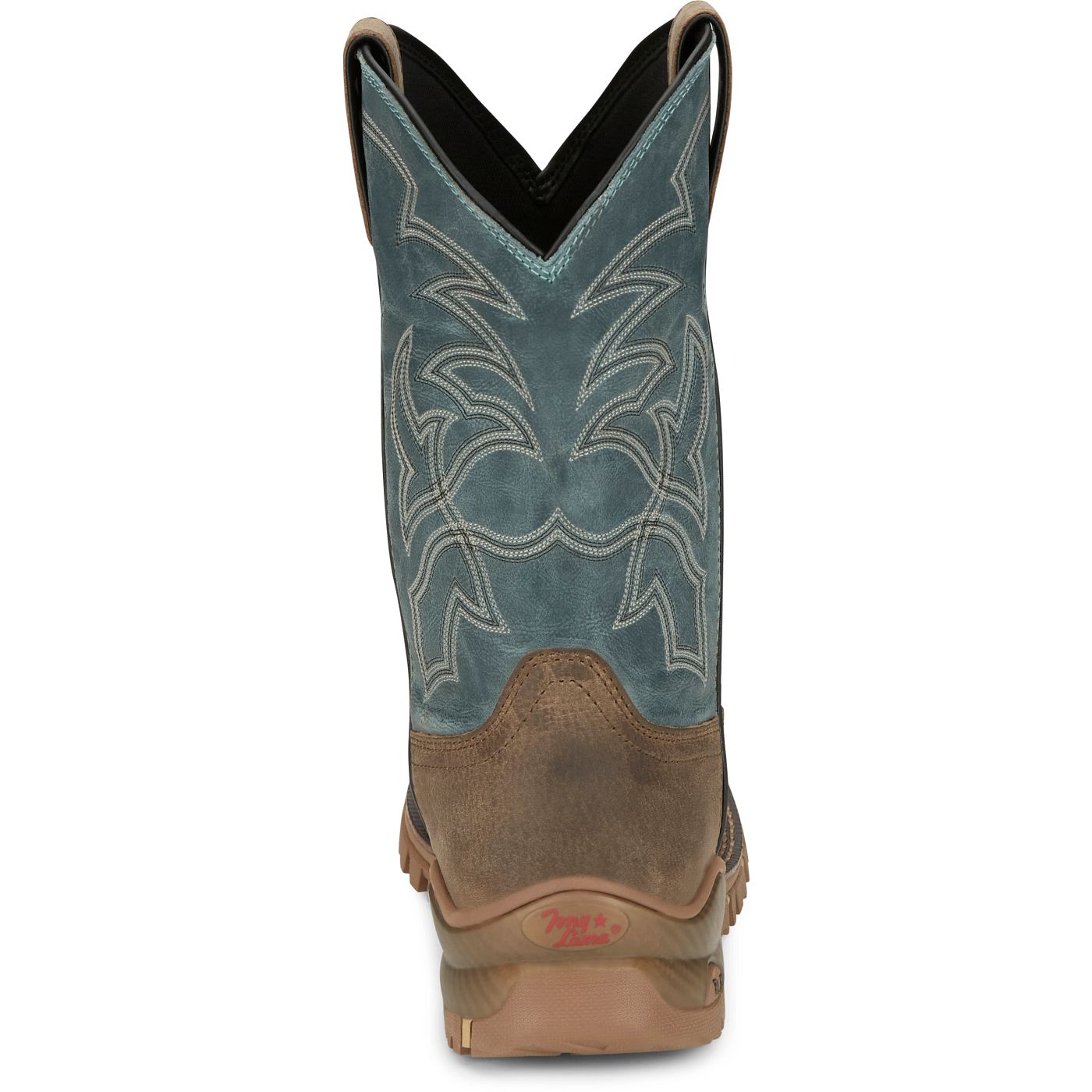 Tony Lama Men's 11" Roustabout Steel Toe Work Boot Mineral Blue (TW5008)