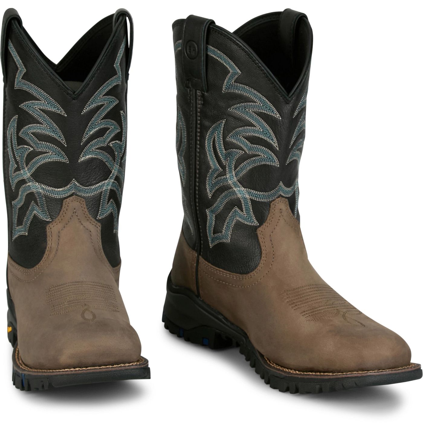 Tony Lama Men's 11" Roustabout Work Boot Black (TW5020) - Front View
